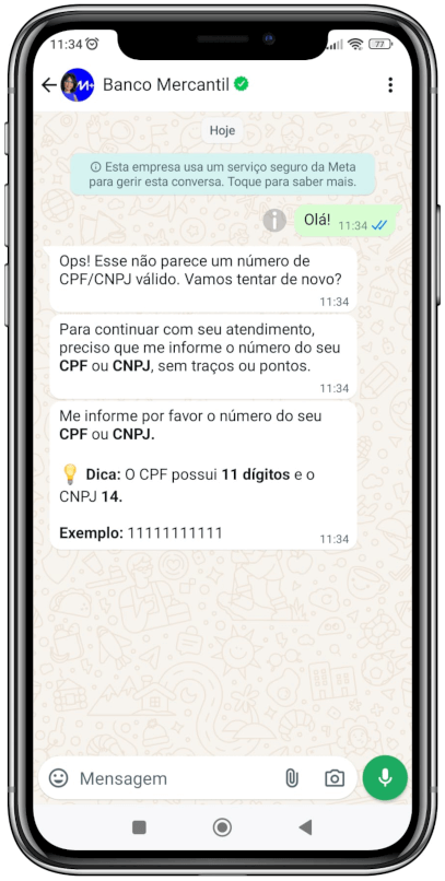Banco Mercantil WhatsApp
